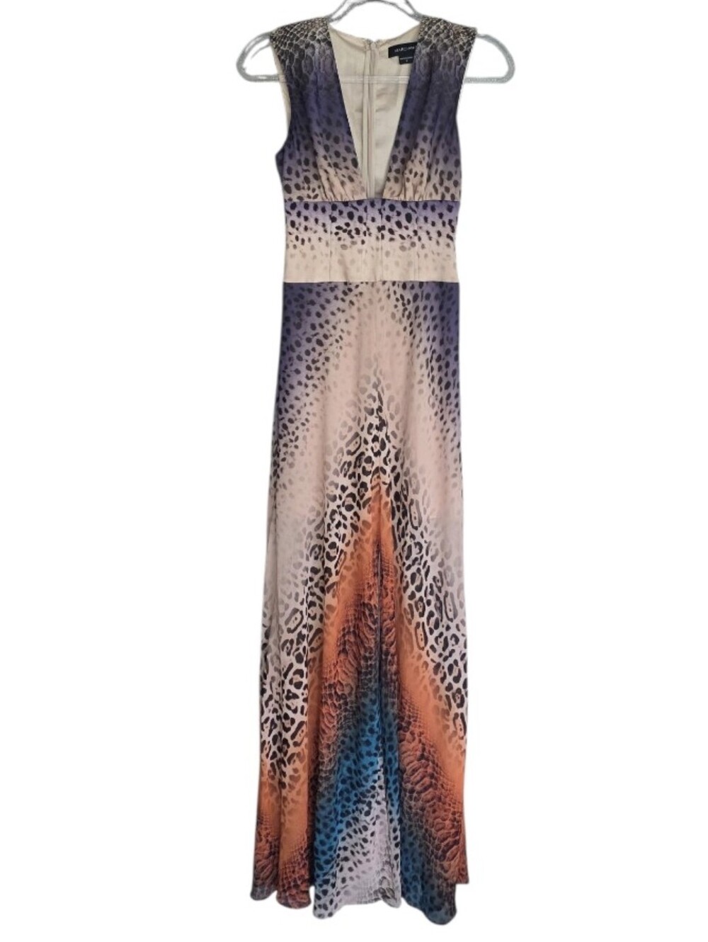 Marciano Y2K Sleeveless Leopard Gradient Maxi Dress 2000s Tuscan Mom Aesthetic